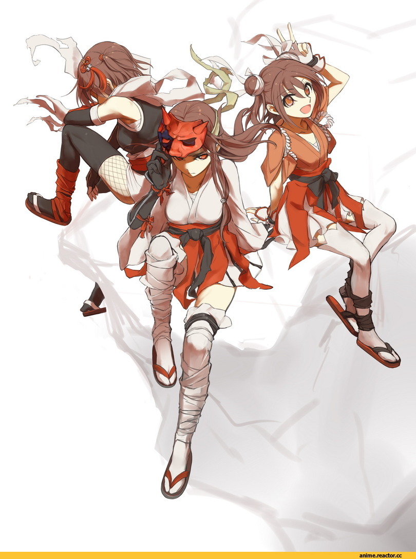 Kantai Collection, Jintsuu (Kantai Collection), Naka (Kantai Collection), Sendai (Kantai Collection), kisetsu, Anime