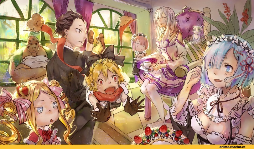 Emilia (re zero), Rem (re zero), Ram (Re Zero), Beatrice (Re Zero), Pack (re zero), Natsuki Subaru, Felt (re zero), rom (re, zero), senshima-ryo, Anime, Re Zero Kara Hajimeru Isekai Seikatsu