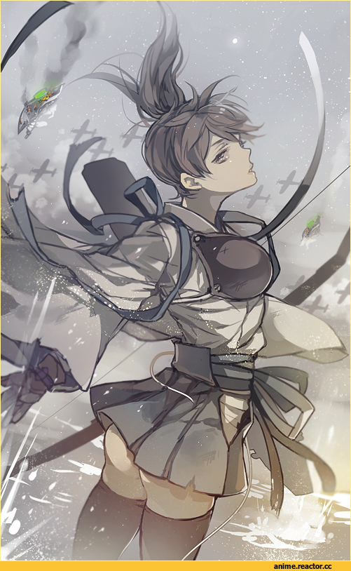Kaga (Kantai Collection), Kantai Collection, midou (midooooooooh), Michishio (Kantai Collection), Anime