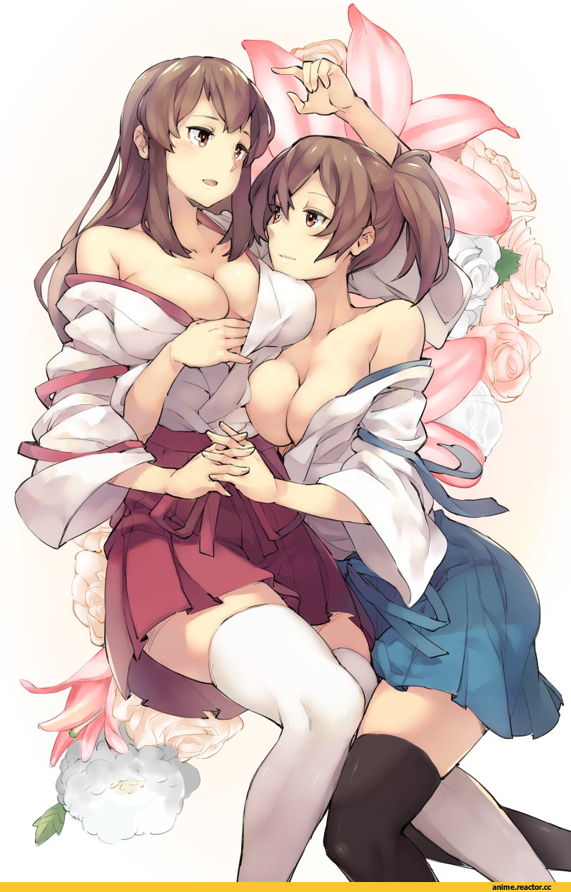 Akagi (Kantai Collection), Kantai Collection, Kaga (Kantai Collection), gebyy-terar, Shoujo Ai, Anime Ero Kyonyuu, Anime Ero Oppai, Anime Ero, Anime
