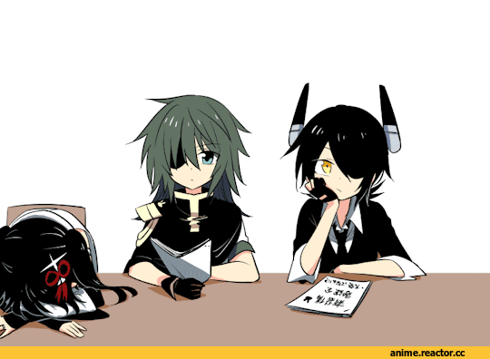 Kantai Collection, Sendai (Kantai Collection), kiso (kantai collection), tenryuu (kantai collection), Naganami (Kantai Collection), Tanikaze (Kantai Collection), Hyuuga (Kantai Collection), gif, Anime