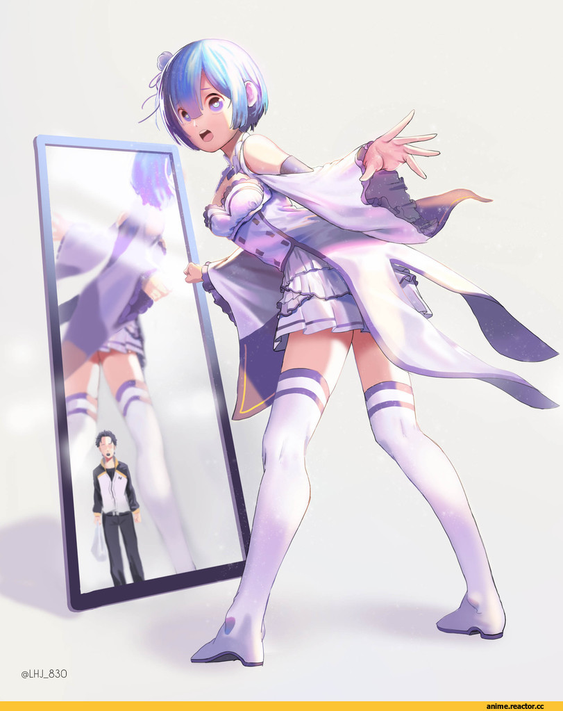 Re Zero Kara Hajimeru Isekai Seikatsu, Rem (re zero), Natsuki Subaru, hj, Anime