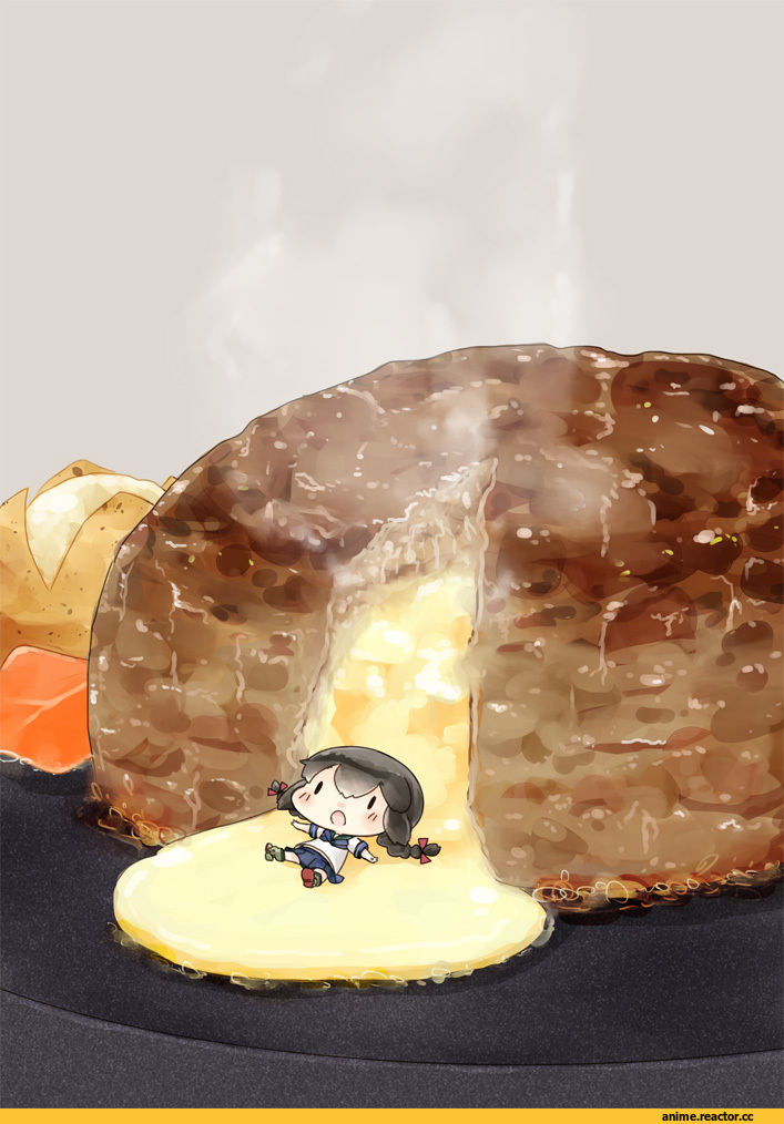 Kantai Collection, Isonami, hinata yuu, Няши в еде, Anime Няши, Anime