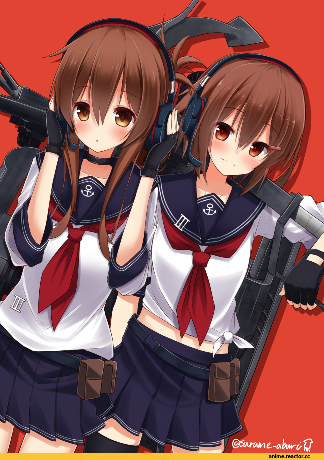 Ikazuchi, Kantai Collection, Inazuma (Kantai Collection), surume aburi, Anime