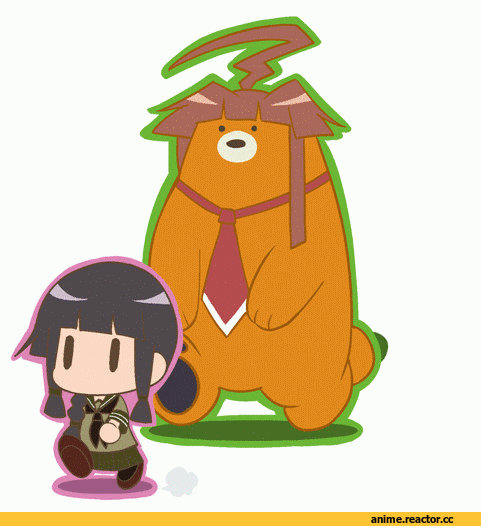 Kantai Collection, kumamiko, Kitakami (Kantai Collection), Kuma (Kantai Collection), zundacroquette, Anime Гифки, crossover, Anime