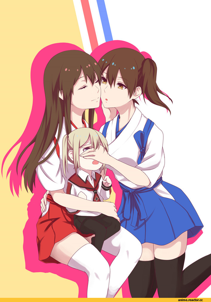 Kantai Collection, Akagi, Kaga (Kantai Collection), Graf Zeppelin, nyasa, Anime