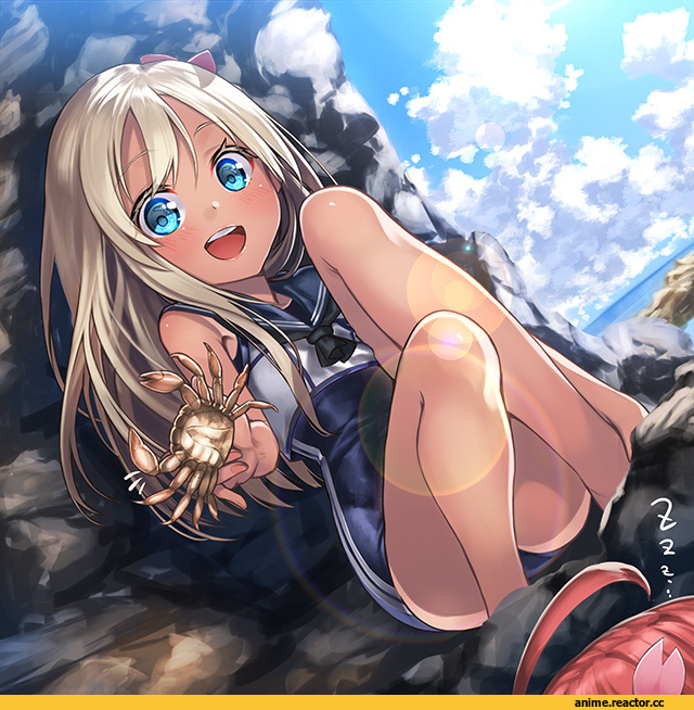 Anime Art, kyon (fuuran), Kantai Collection, Ro-500 (Kantai Collection), i-58 (kantai collection), Anime