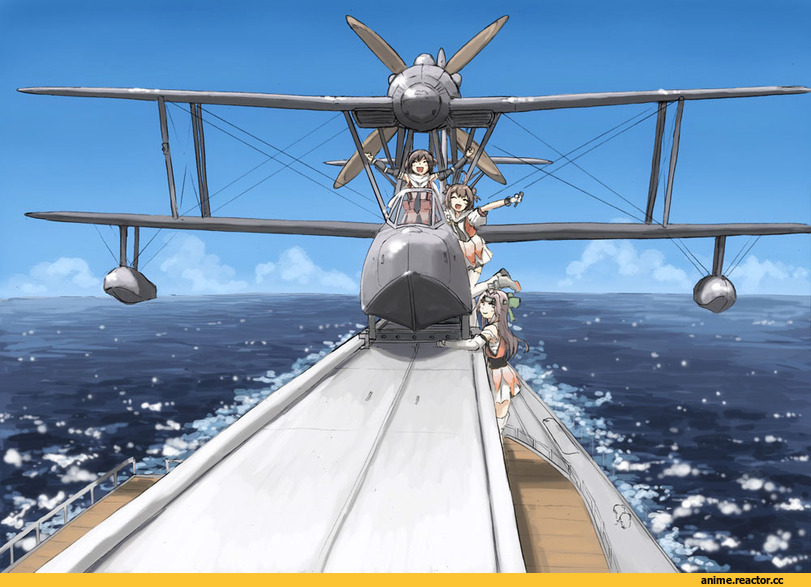 Kantai Collection, Jintsuu (Kantai Collection), Naka (Kantai Collection), Sendai (Kantai Collection), vent arbre, Anime