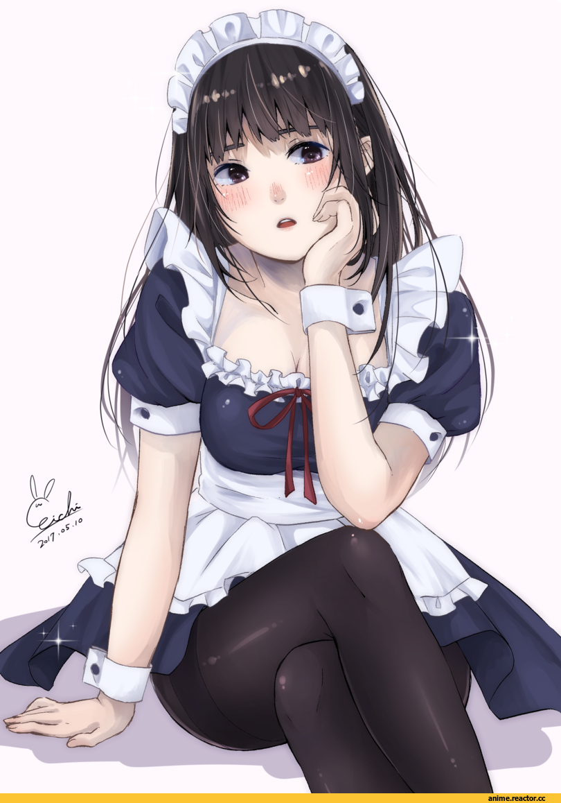 AO, Anime Art, aoki eichi, Maid, Anime
