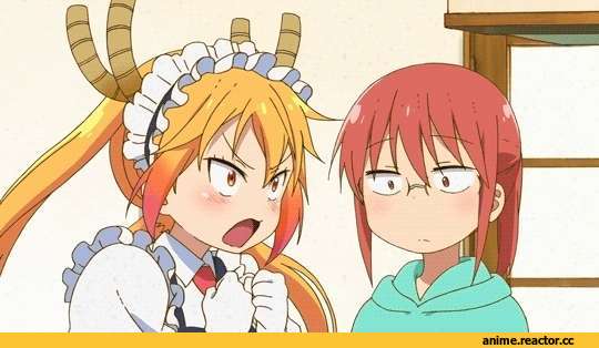 Tooru (MaiDragon), Kobayashi-san Chi no Maid Dragon, Dragon Girl (Anime), Monster Girl (Anime), Maid, anime gifs, Anime