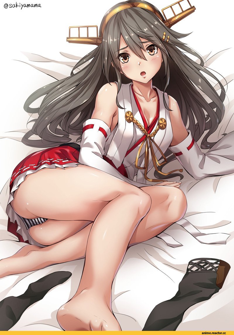 Sakiyamama, Anime Art, Haruna (Kantai Collection), Kantai Collection, Anime Adult pantsu, Anime Ero, Anime Ero Ass, Anime