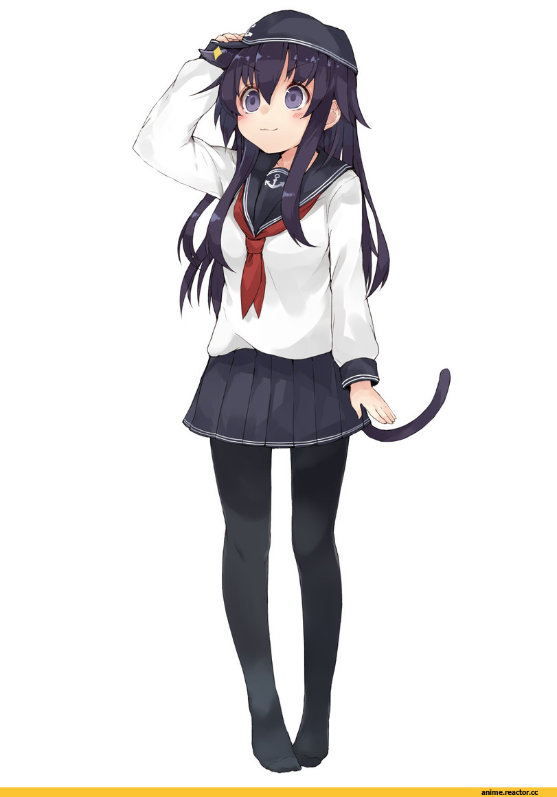 Kantai Collection, Akatsuki, Kou Mashiro, Anime Art, neko, Animal Ears, Anime