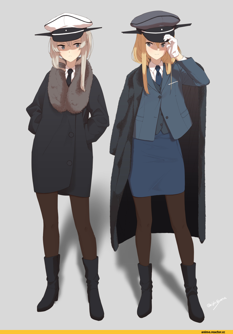 Bismarck (Kantai Collection), Kantai Collection, Graf Zeppelin, Touyama Eight, Anime Art, Anime