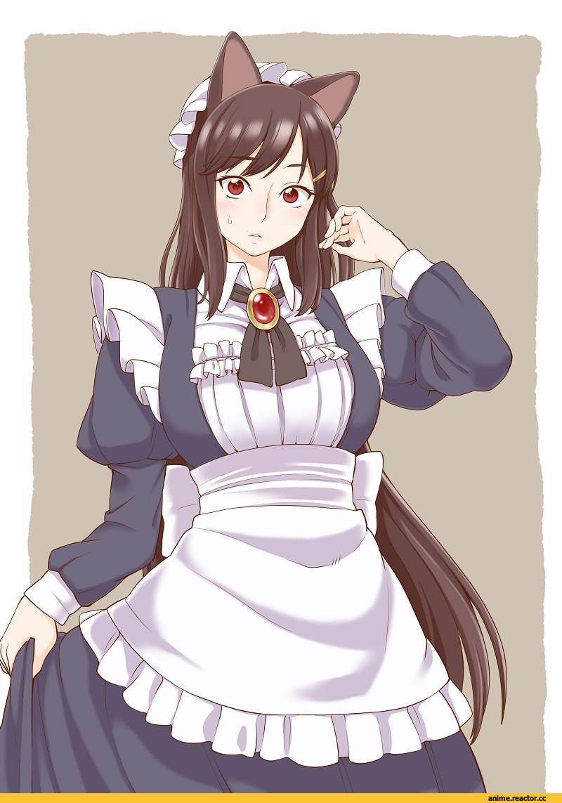 Touhou Project, Imaizumi Kagerou, poronegi, Maid, Inumimi, Animal Ears, Anime