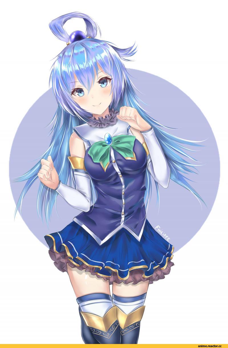 Aqua (KonoSuba), KonoSuba, fhilippedu, Anime