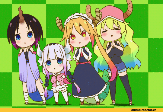 Tooru (MaiDragon), Kobayashi-san Chi no Maid Dragon, Kanna Kamui, Dragon Girl (Anime), Monster Girl (Anime), Maid, Quetzalcoatl (MaiDragon), Elma (MaiDragon), Anime