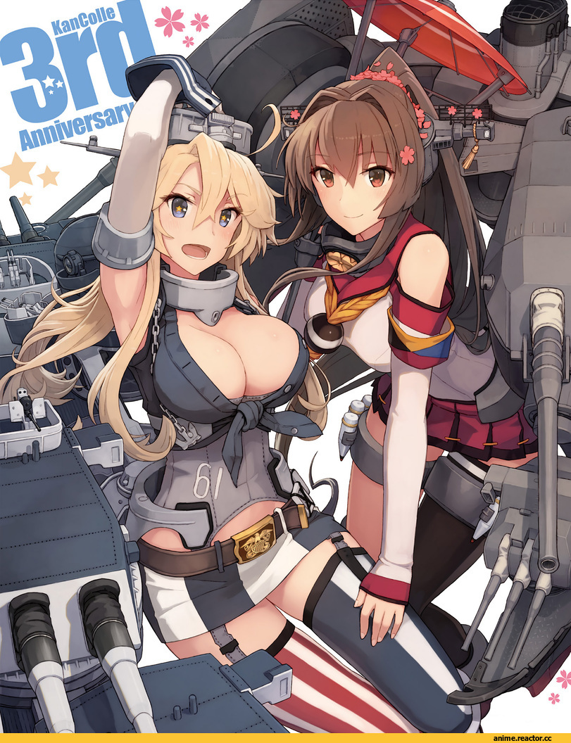 Yamato (Kantai Collection), Kantai Collection, Iowa (Kantai Collection), shizuma yoshinori, Anime