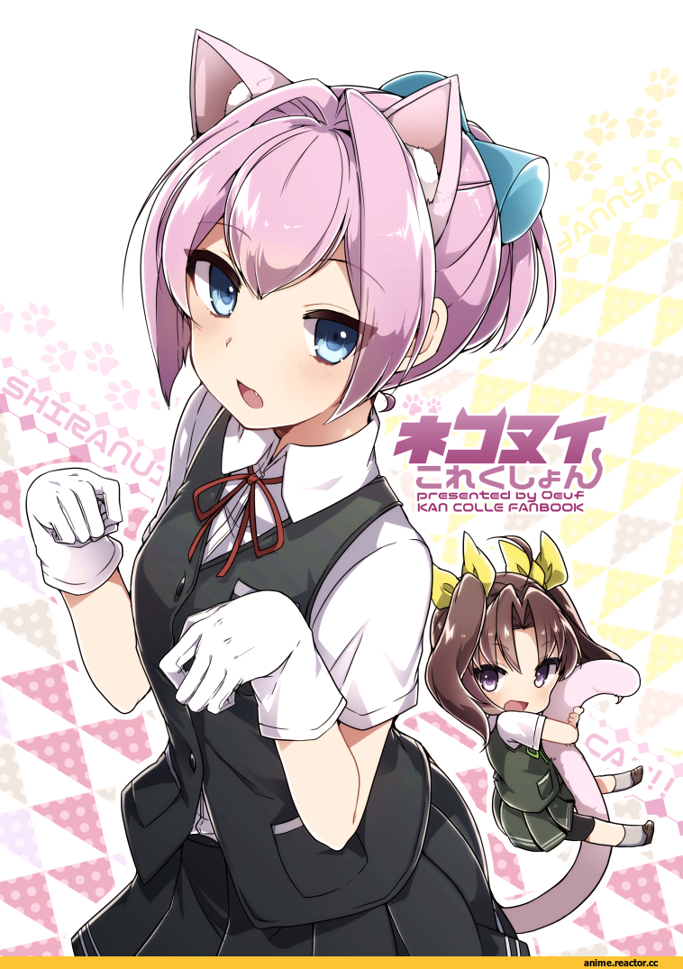 Kantai Collection, Shiranui (Kantai Collection), Kagerou (Kantai Collection), takeshima (nia), nekomimi, Animal Ears, Anime