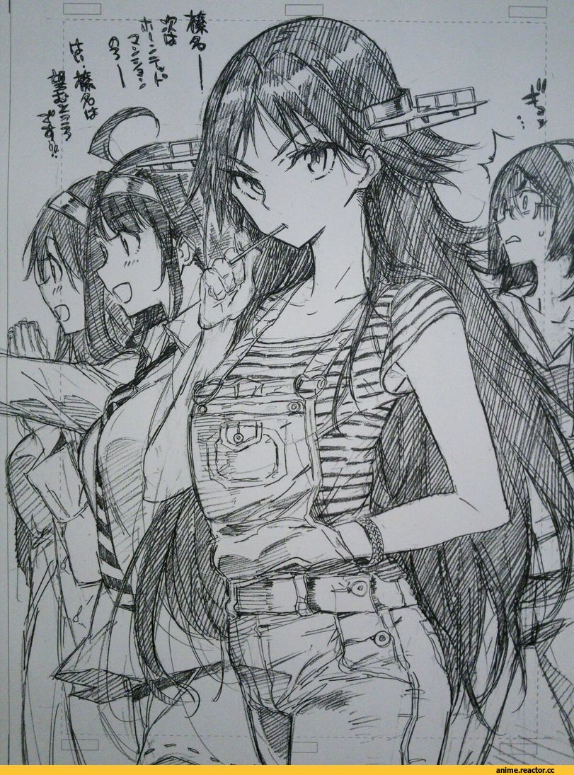 kojima takeshi, Kongou (Kantai Collection), Kantai Collection, Kirishima (Kantai Collection), Haruna (Kantai Collection), Hiei, Anime Paint, Anime Art, Anime