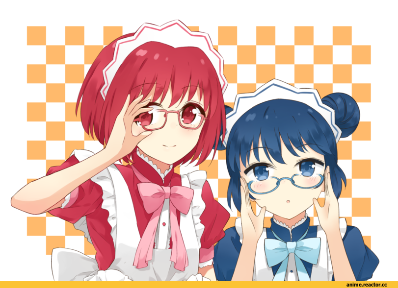 Anime Art, cbsjm659, Tokyo Mew Mew, aizawa mint, momomiya ichigo, Megane, Maid, Anime