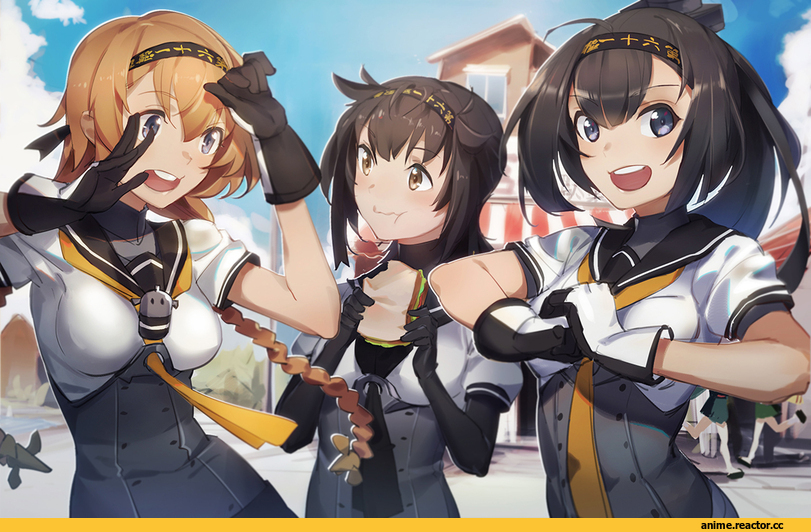 pg (pgouwoderen), Akizuki (Kantai Collection), Kantai Collection, Teruzuki (Kantai Collection), Hatsuzuki (Kantai Collection), Anime