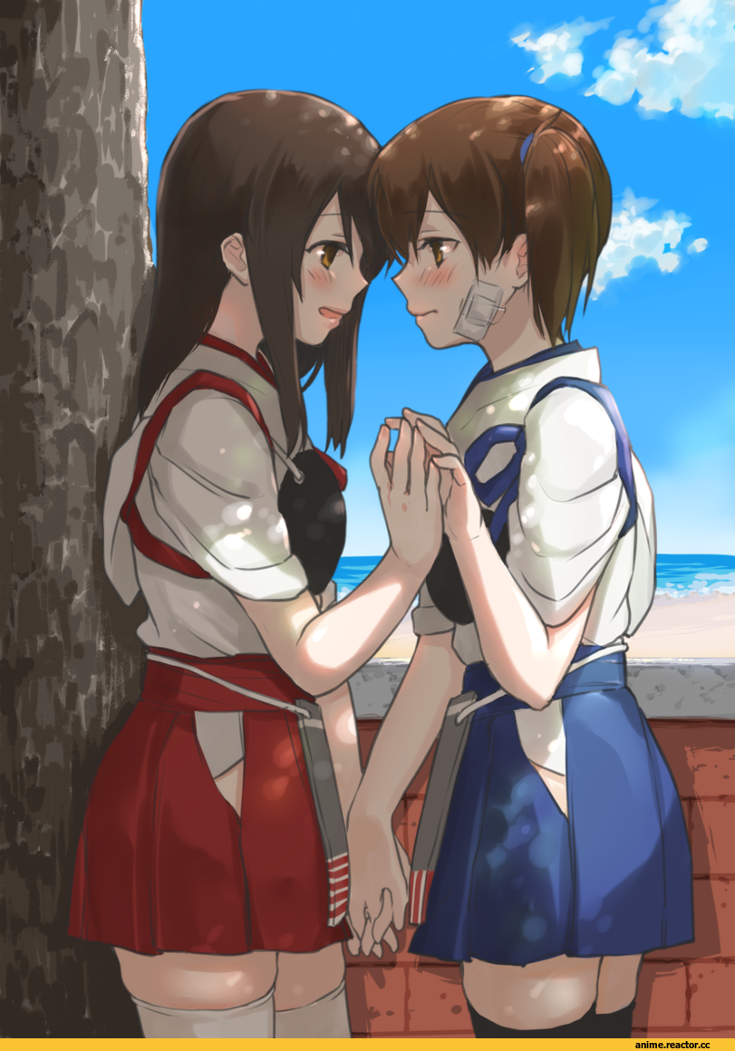 Akagi, Kantai Collection, Kaga (Kantai Collection), Fukuroumori, Anime Art, Anime