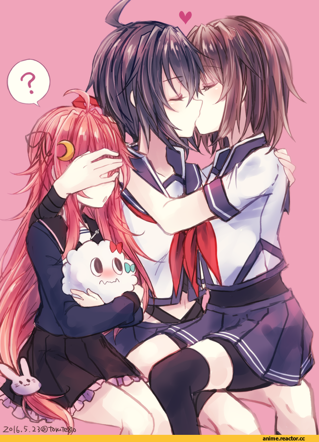 Uzuki (Kantai Collection), Kantai Collection, Furutaka (Kantai Collection), Kako (Kantai Collection), miss cloud, Kabocha Torute, Shoujo Ai, Anime