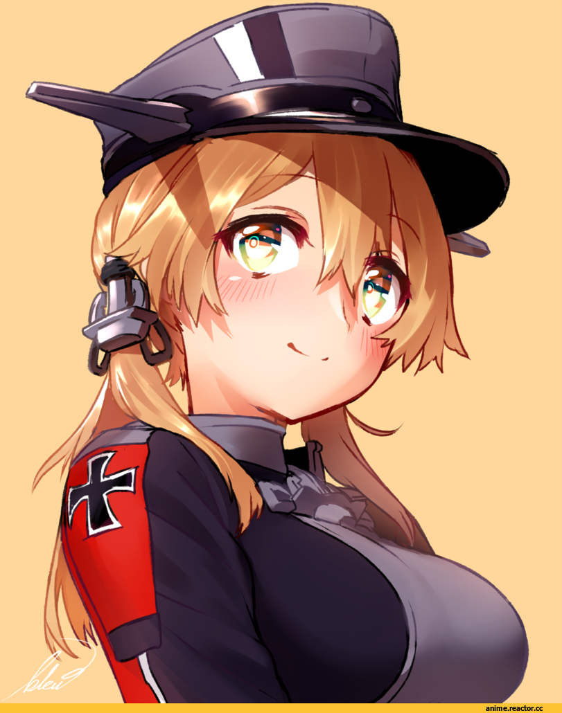 Prinz Eugen, Kantai Collection, blew andwhite, Anime