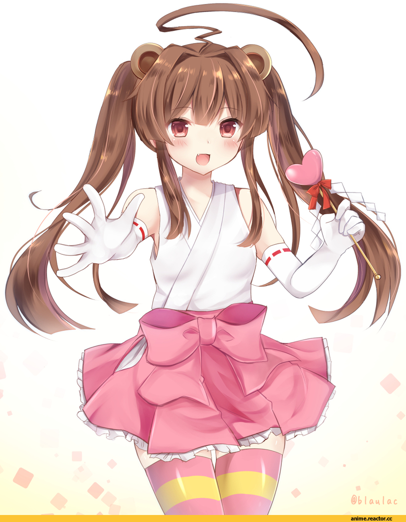 Kuma (Kantai Collection), Kantai Collection, kumamiko, Kumamimi, Animal Ears, crossover, masakazu (coccinellee), Anime