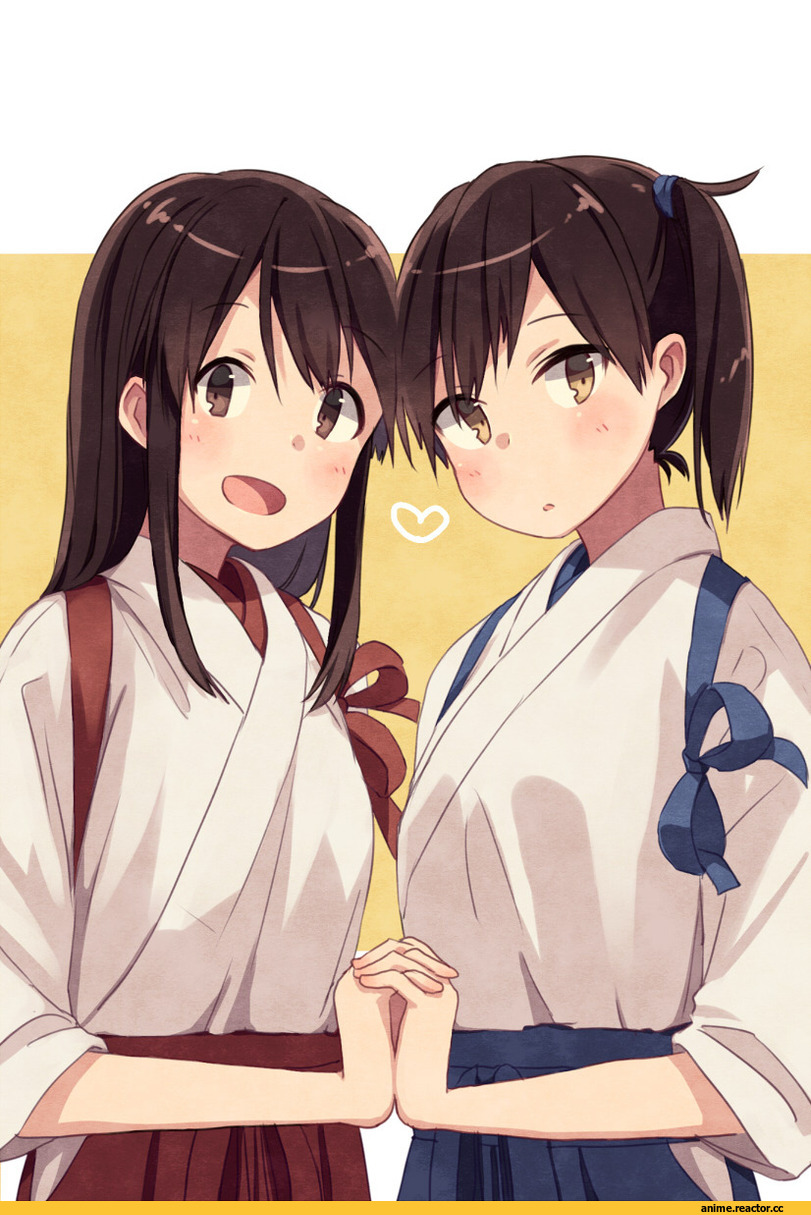 Kantai Collection, Kaga (Kantai Collection), Akagi (Kantai Collection), ringo kureru, Anime