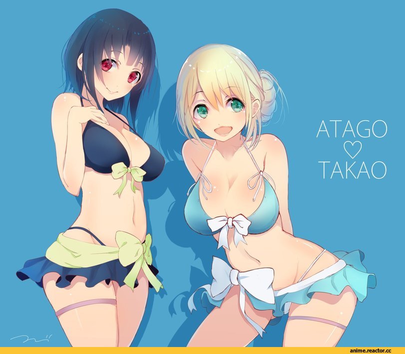 TBD11, Anime Art, Takao (Kantai Collection), Kantai Collection, Atago (Kantai Collection), Anime Ero, Anime Ero Swim, Anime