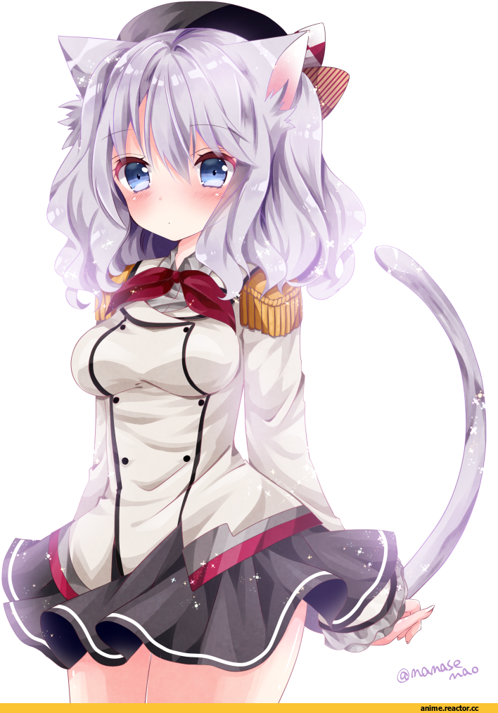 Nanase Nao, Anime Art, neko, Animal Ears, Kashima (Kantai Collection), Kantai Collection, Anime