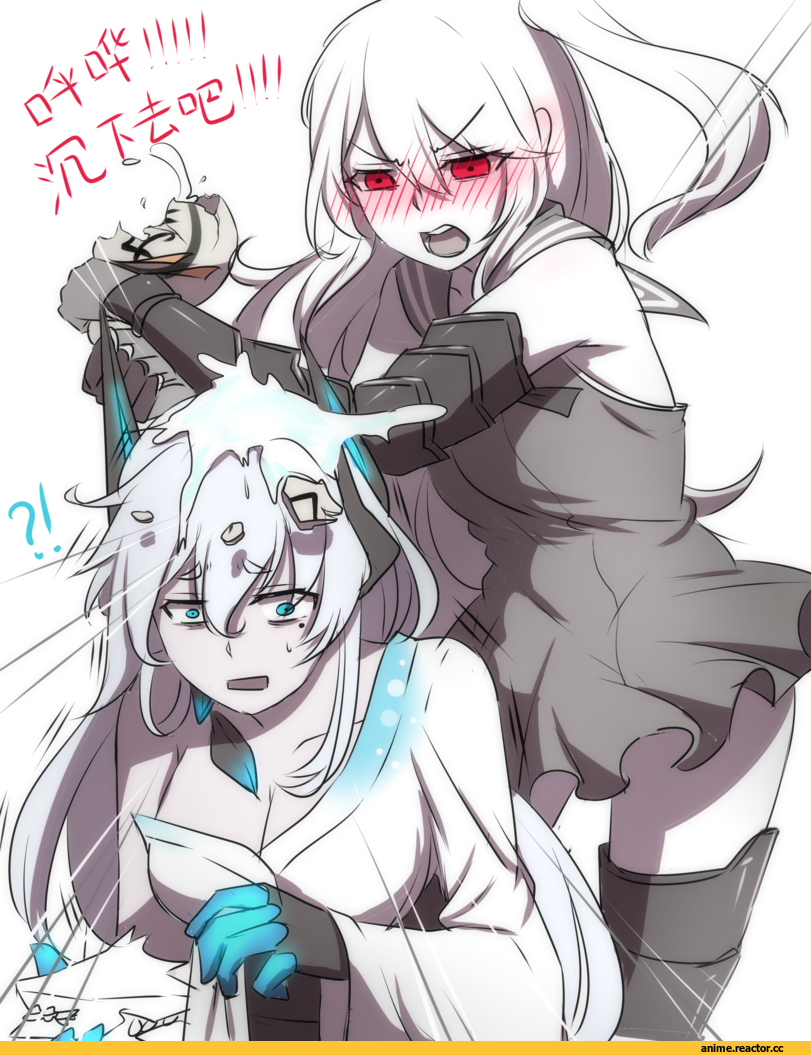 Aircraft Carrier Oni, Kantai Collection, kaga (Warship Girls R), lulu heika, Warship Girls R, crossover, Abyss Fleet (Warship Girls R), Anime