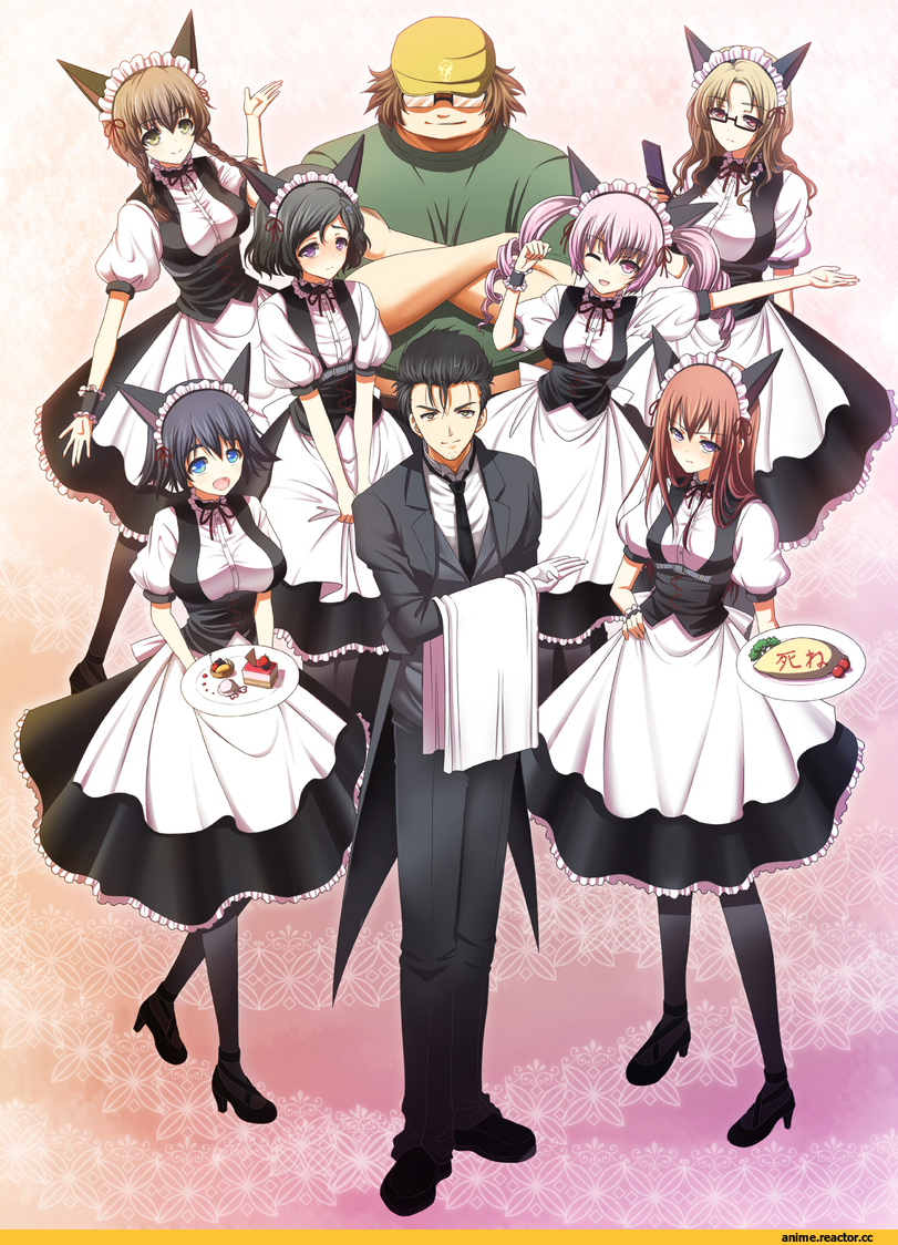 Amane Suzuha, Faris Nyannyan, Hashida Itaru, Kiryuu Moeka, Makise Kurisu, Okabe Rintarou, Shiina Mayuri, Urushibara Ruka, youshuu, Maid, Anime, Steins Gate
