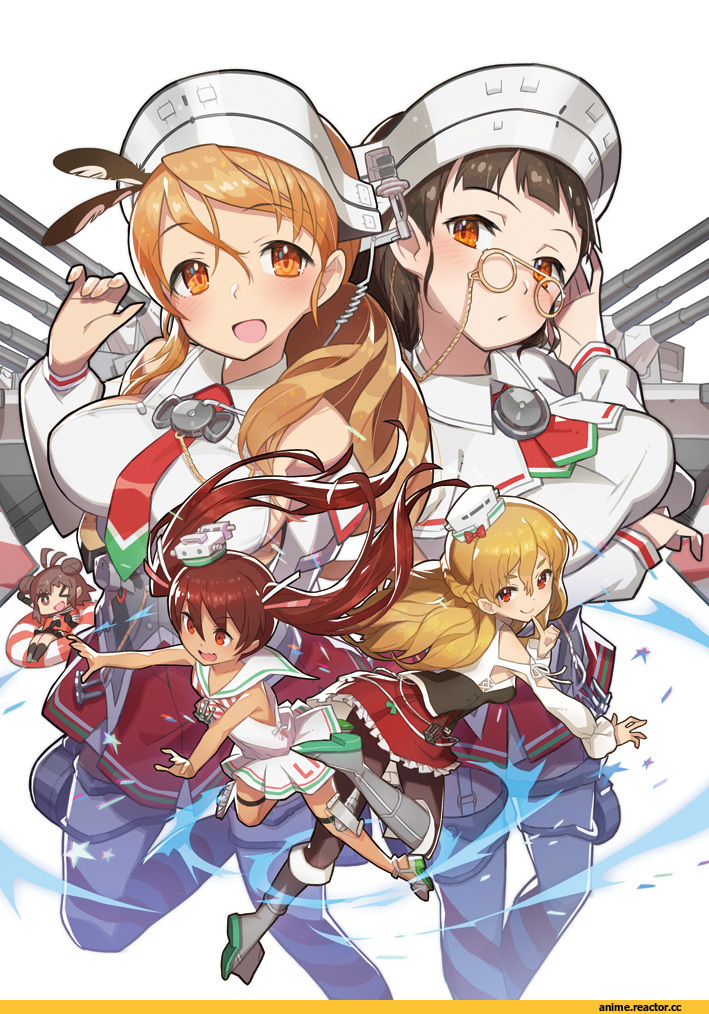 saitou naoki, Roma (Kantai Collection), Kantai Collection, Littorio (Kantai Collection), Naka (Kantai Collection), Libeccio (Kantai Collection), Anime