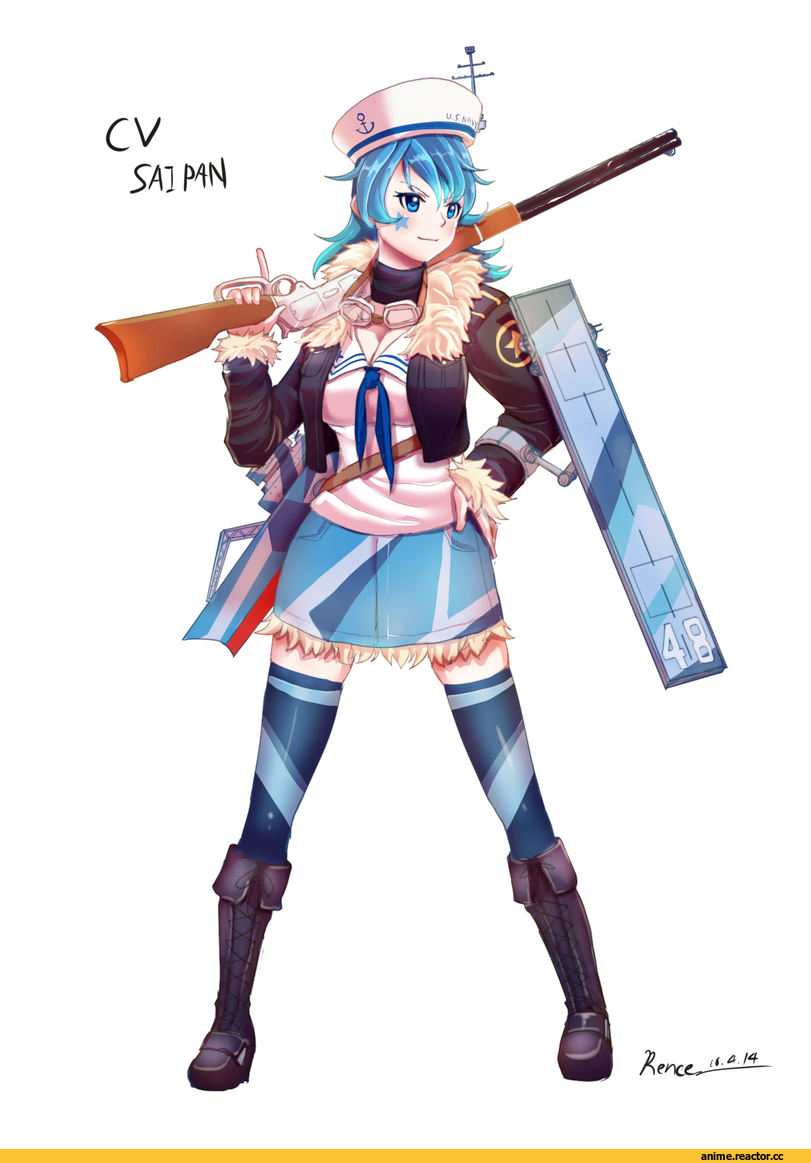 Kantai Original, Kantai Collection, uss saipan, rens (pixiv), Anime