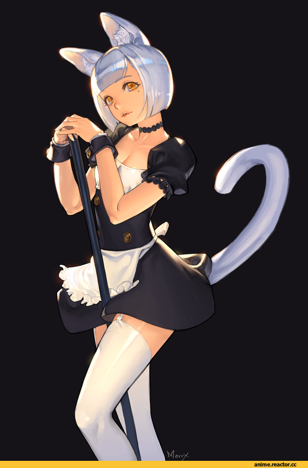 Anime Original, Anime Art, neko, Animal Ears, Maid, na in-sung, Anime