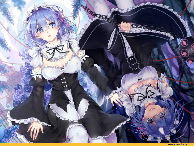 Re Zero Kara Hajimeru Isekai Seikatsu, Rem (re zero), Ram (Re Zero), alti meizi, Anime