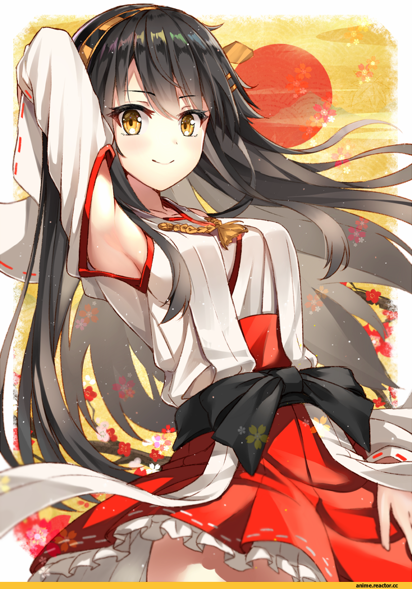 Haruna (Kantai Collection), Kantai Collection, Rinyuu (Rin☆Yuu), Nikkunemu, Anime Art, Anime