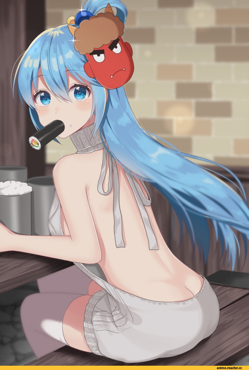 Aqua (KonoSuba), KonoSuba, Virgin Killer Sweater, izumo neru, Anime