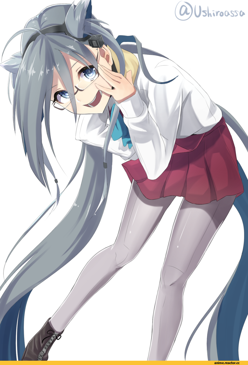 Kiyoshimo (Kantai Collection), Kantai Collection, shirousa, Неко, Animal Ears, Megane, Anime