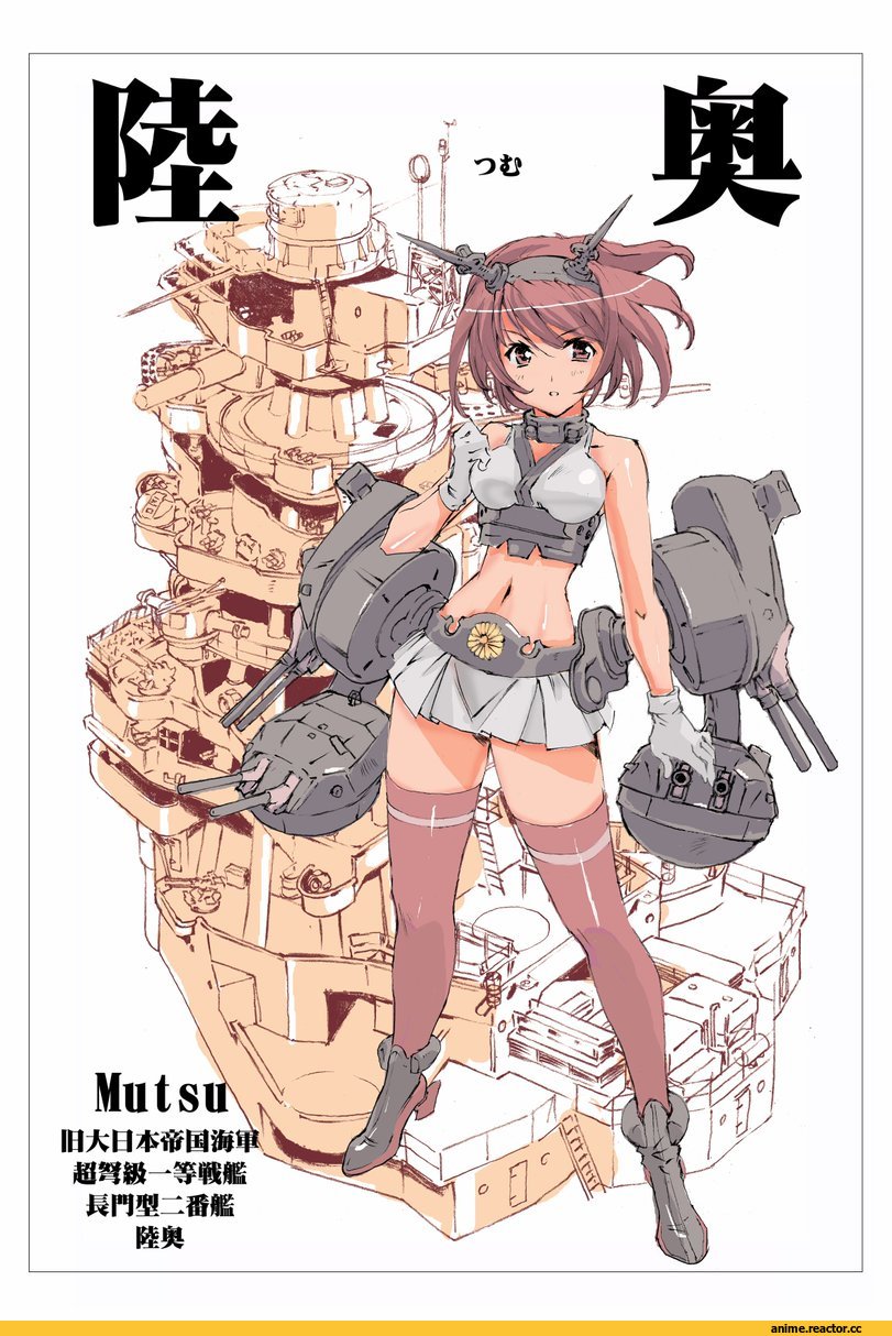 Kantai Collection, Mutsu, Shimakaze, moriguchi nao (naonao), Anime