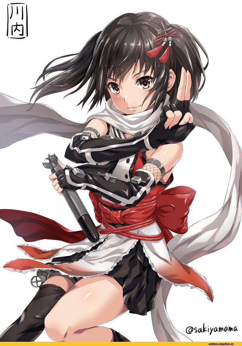 Sakiyamama, Anime Art, Teruzuki (Kantai Collection), Kantai Collection, Sendai (Kantai Collection), Anime