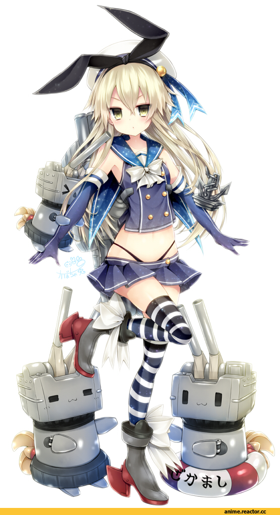 Kantai Collection, Shimakaze, kabocha usagi, rensouhou-chan, Anime