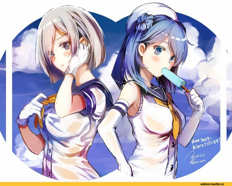 Hamakaze (Kantai Collection), Kantai Collection, urakaze (kantai collection), koruta (nekoimo), Anime Art, Anime