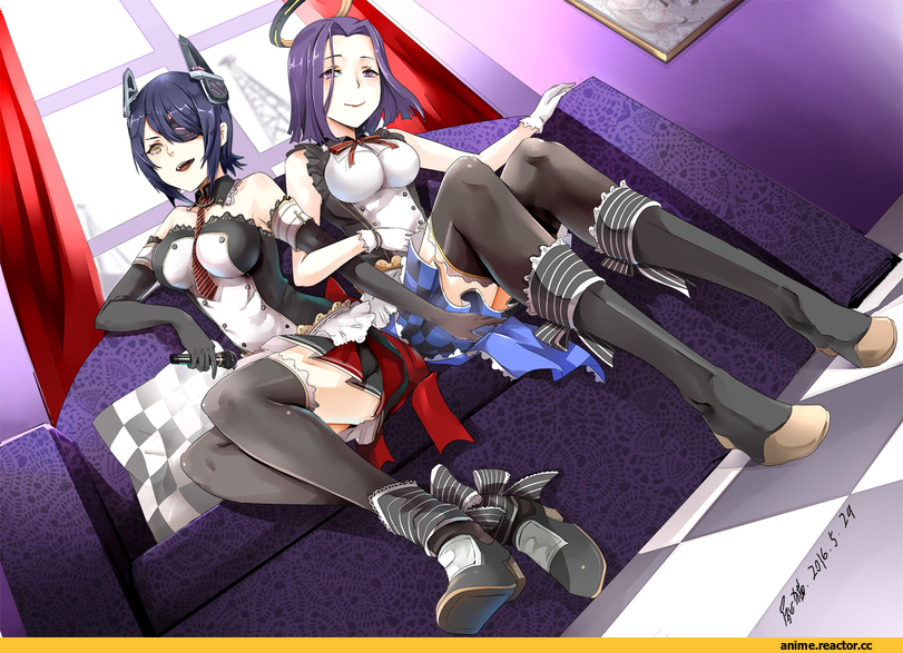 Tatsuta, Kantai Collection, Tenryuu, kabaneneko, Anime