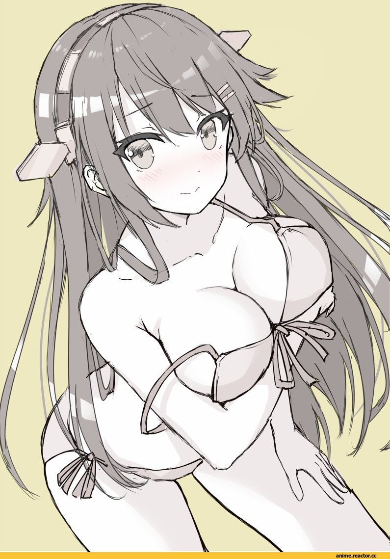 Haruna (Kantai Collection), Kantai Collection, Nikkunemu, Anime Art, Anime Ero Swim, Anime Ero, Monochrome (Anime), Anime