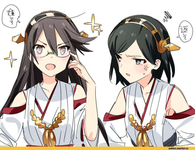 Haruna (Kantai Collection), Kantai Collection, Kirishima (Kantai Collection), yomosaka, Anime