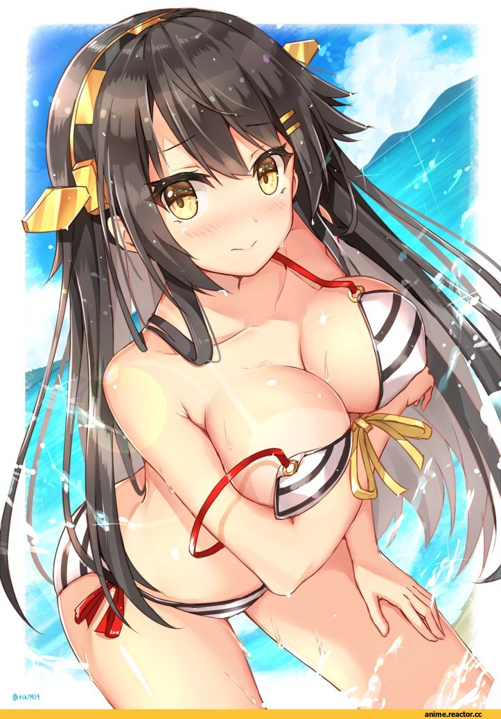 Nikkunemu, Anime Art, Haruna (Kantai Collection), Kantai Collection, Anime Ero Swim, Anime Ero, Anime
