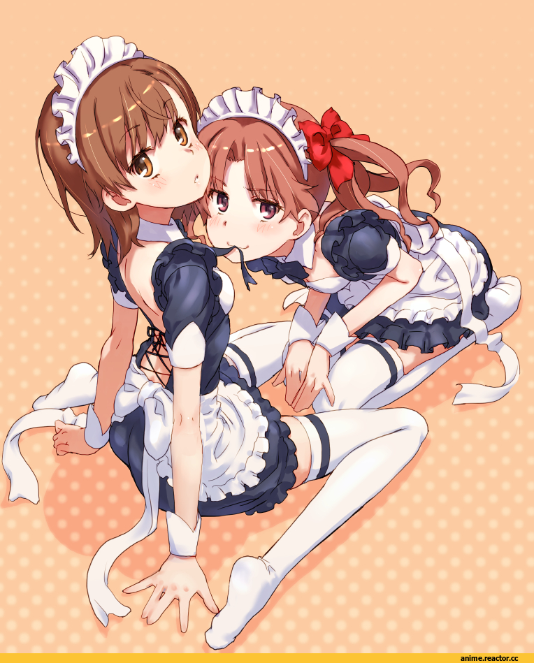 ToAru, Misaka Mikoto, Shirai Kuroko, raika9, Maid, Anime